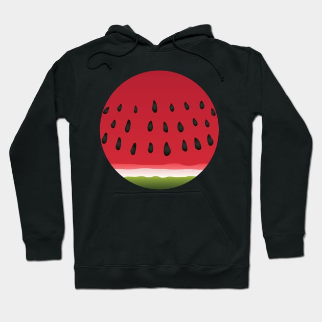 Circled Juicy Red Watermelon Slice Hoodie by diplikaya